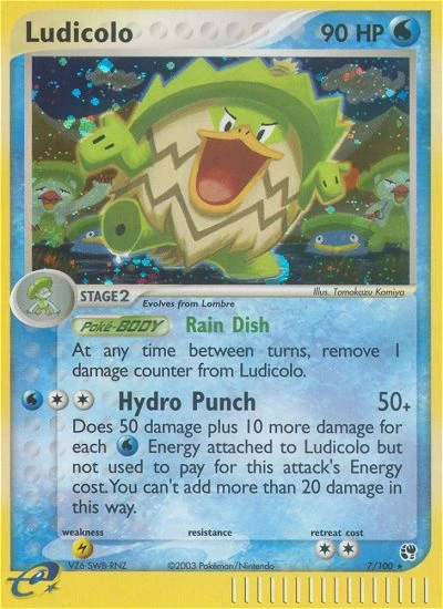 Ludicolo 7/100, Sandstorm Pokémon card