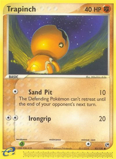 Trapinch 82/100, Sandstorm Pokémon card