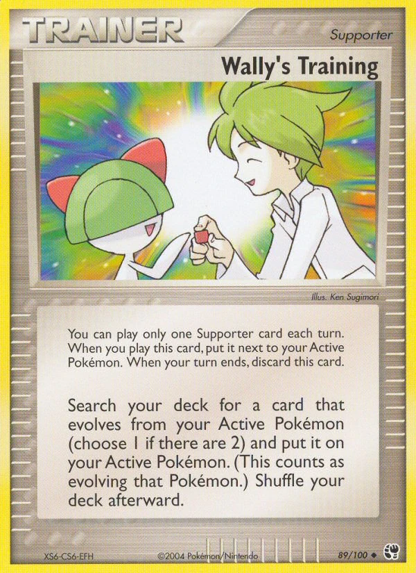 Wally's Training 89/100, Sandstorm Pokémon card