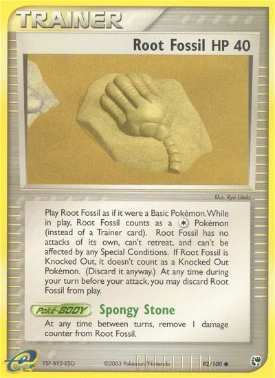 Root Fossil 92/100, Sandstorm Pokémon card