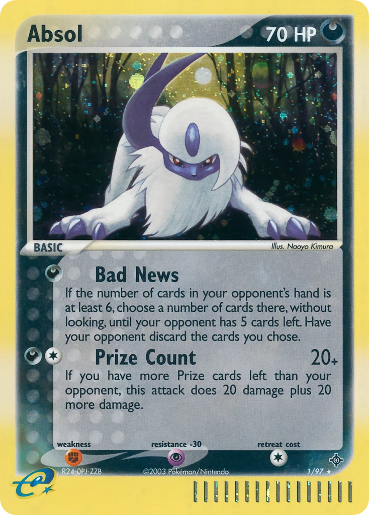 Absol 1/97, Dragon Pokémon card