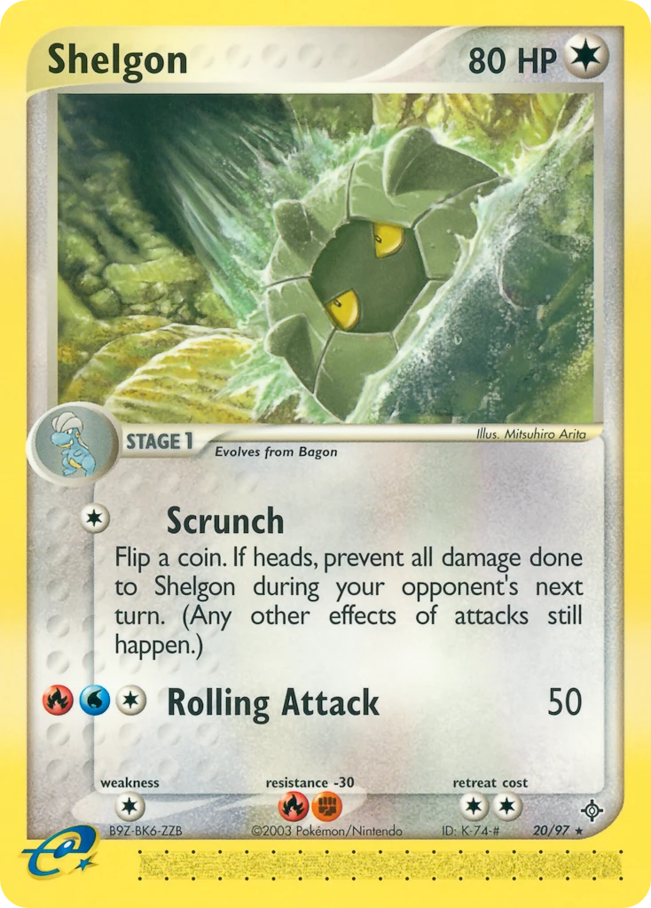 Shelgon 20/97, Dragon Pokémon card