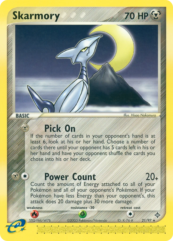 Skarmory 21/97, Dragon Pokémon card