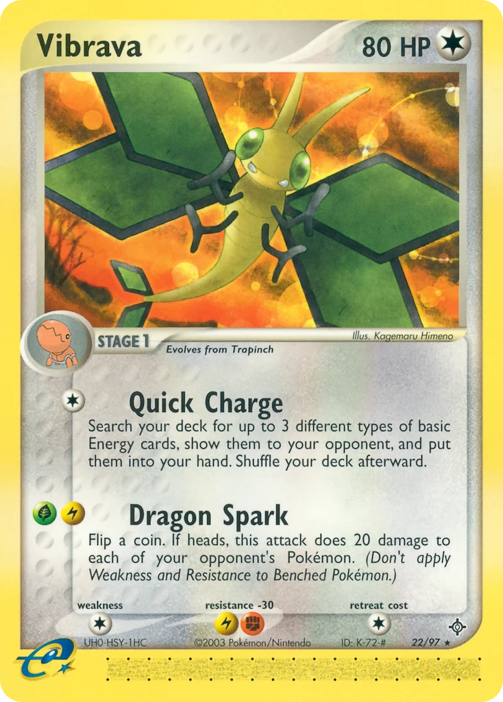 Vibrava 22/97, Dragon Pokémon card