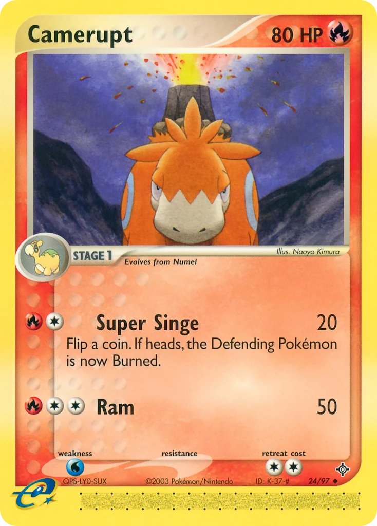 Camerupt 24/97, Dragon Pokémon card