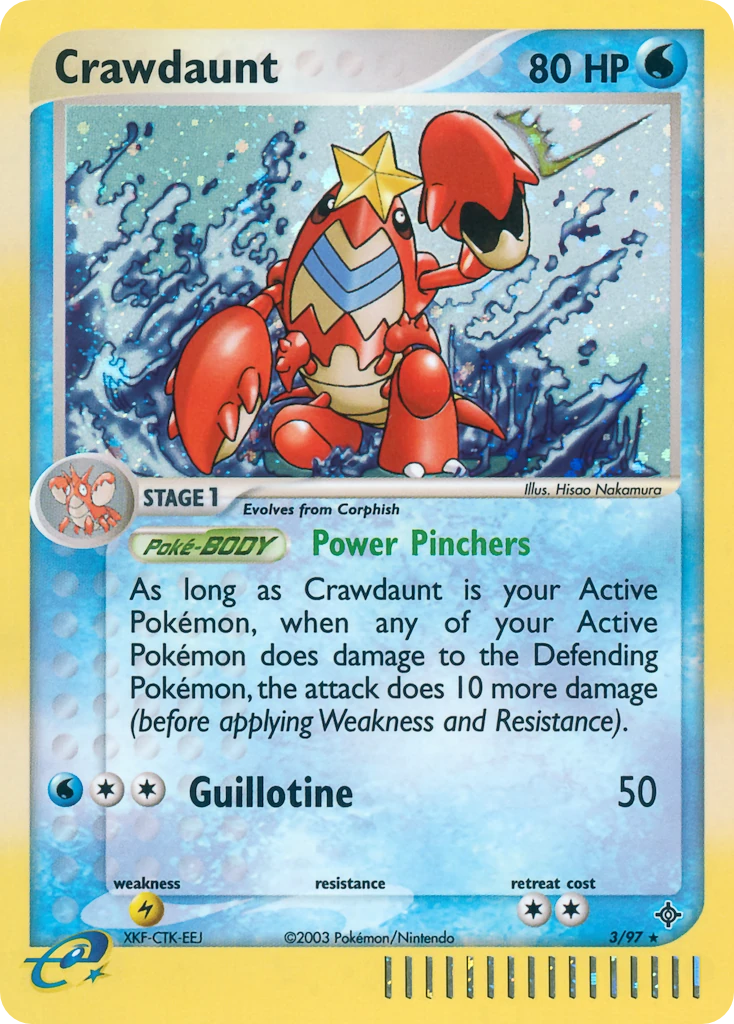 Crawdaunt 3/97, Dragon Pokémon card