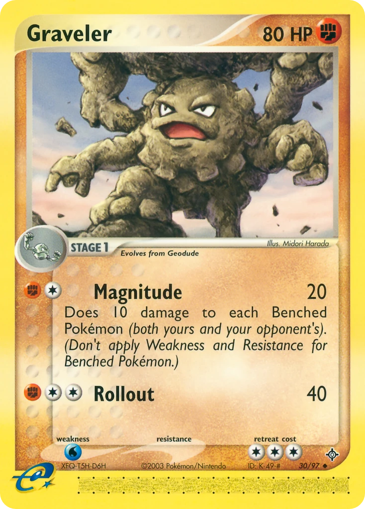 Graveler 30/97, Dragon Pokémon card