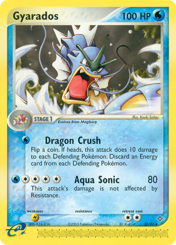 Gyarados 32/97, Dragon Pokémon card