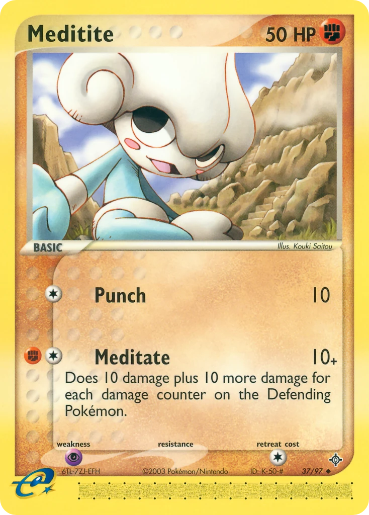 Meditite 37/97, Dragon Pokémon card