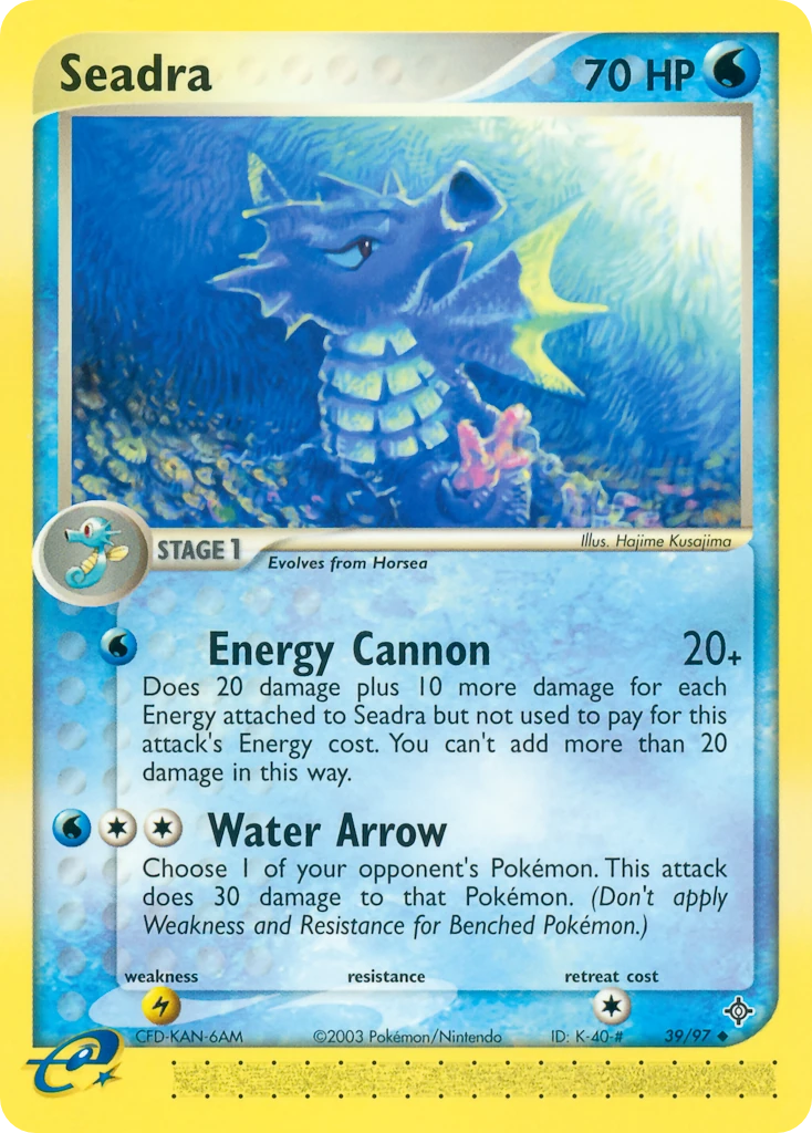 Seadra 39/97, Dragon Pokémon card