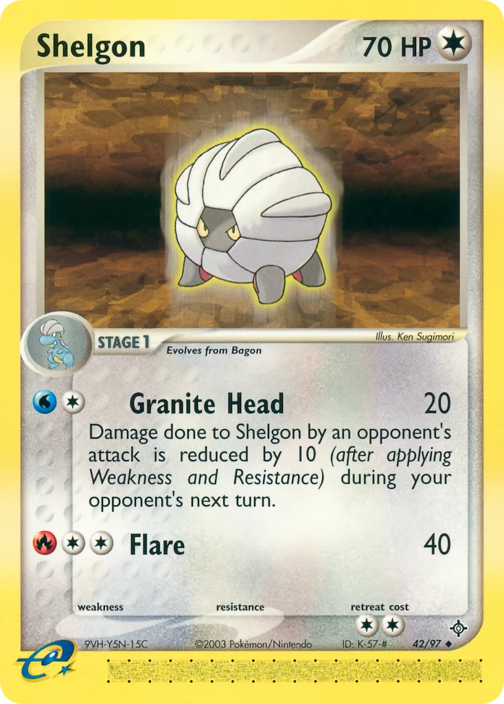Shelgon 42/97, Dragon Pokémon card
