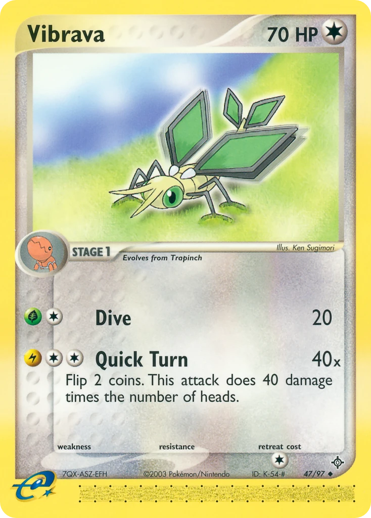 Vibrava 47/97, Dragon Pokémon card