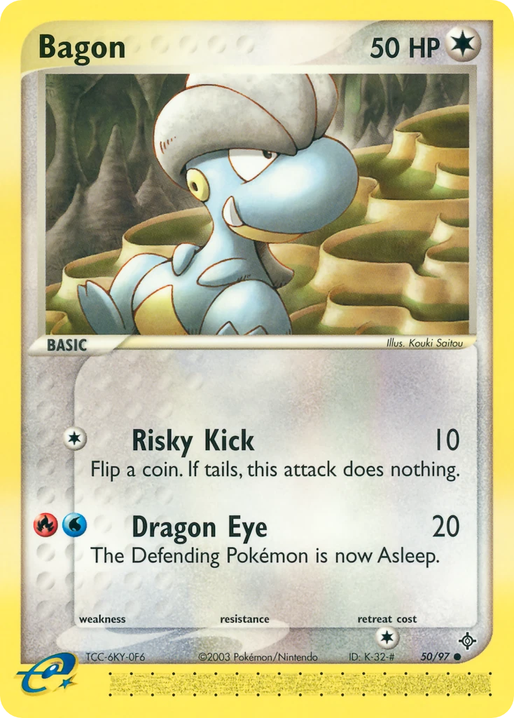Bagon 50/97, Dragon Pokémon card