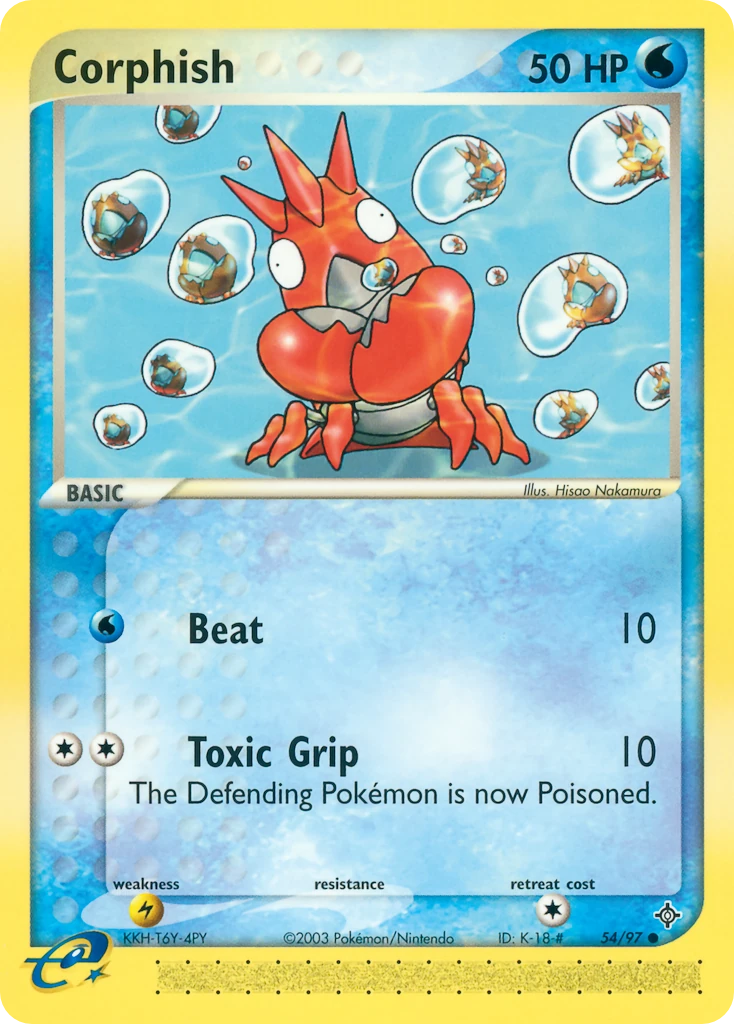 Corphish 54/97, Dragon Pokémon card