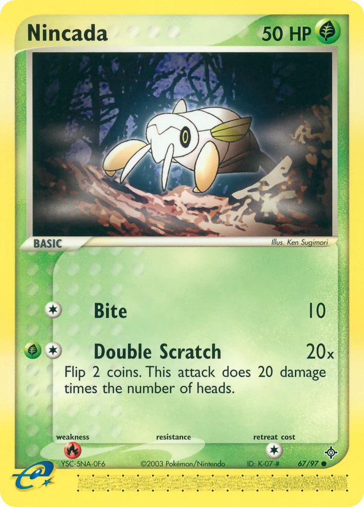 Nincada 67/97, Dragon Pokémon card