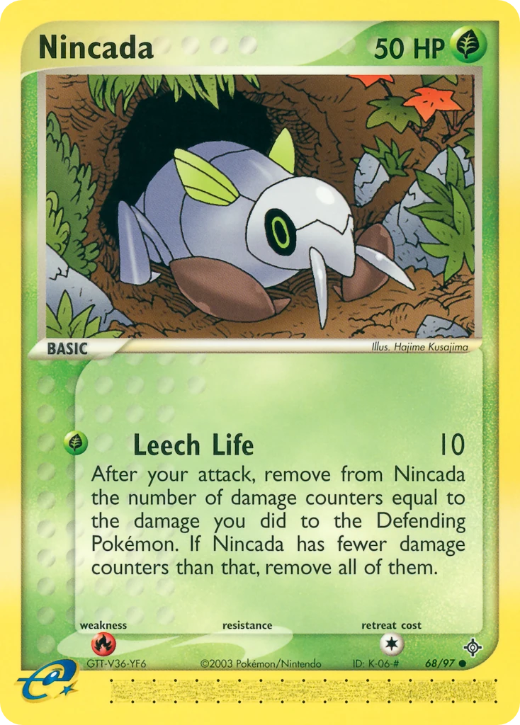 Nincada 68/97, Dragon Pokémon card