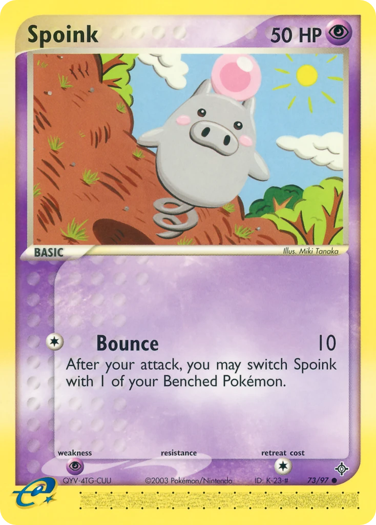 Spoink 73/97, Dragon Pokémon card