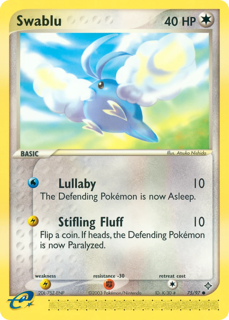 Swablu 75/97, Dragon Pokémon card