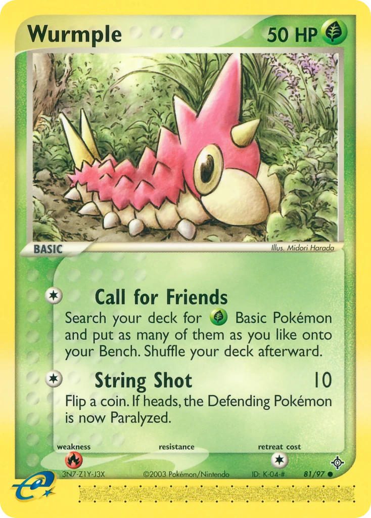 Wurmple 81/97, Dragon Pokémon card