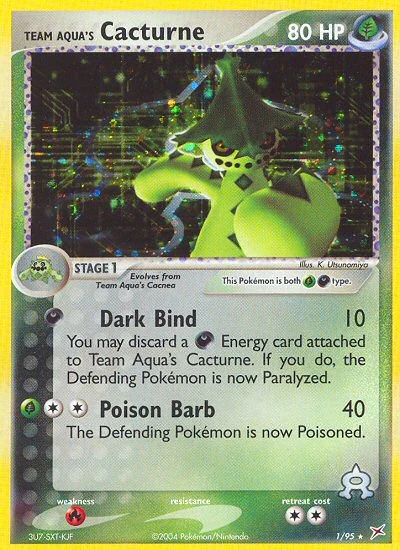 Team Aqua's Cacturne 1/95, Team Magma vs Team Aqua Pokémon card