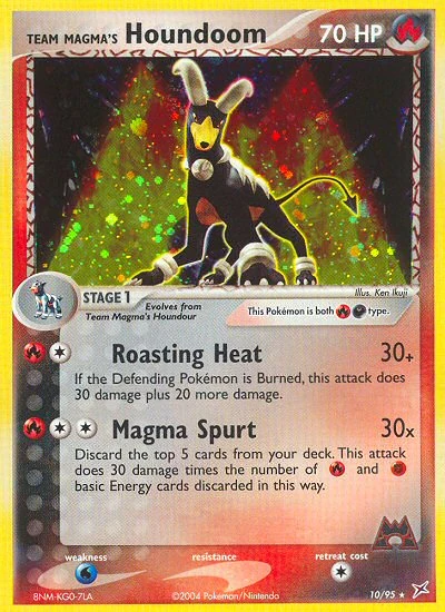 Team Magma's Houndoom 10/95, Team Magma vs Team Aqua Pokémon card