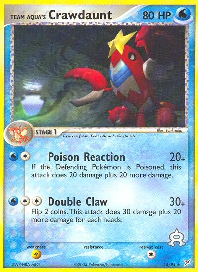 Team Aqua's Crawdaunt 14/95, Team Magma vs Team Aqua Pokémon card