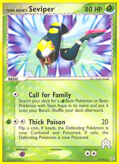 Team Aqua's Seviper 17/95, Team Magma vs Team Aqua Pokémon card