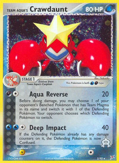 Team Aqua's Crawdaunt 2/95, Team Magma vs Team Aqua Pokémon card