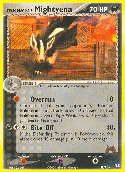 Team Magma's Mightyena 21/95, Team Magma vs Team Aqua Pokémon card