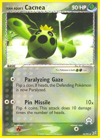 Team Aqua's Cacnea 24/95, Team Magma vs Team Aqua Pokémon card