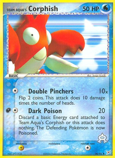 Team Aqua's Corphish 26/95, Team Magma vs Team Aqua Pokémon card