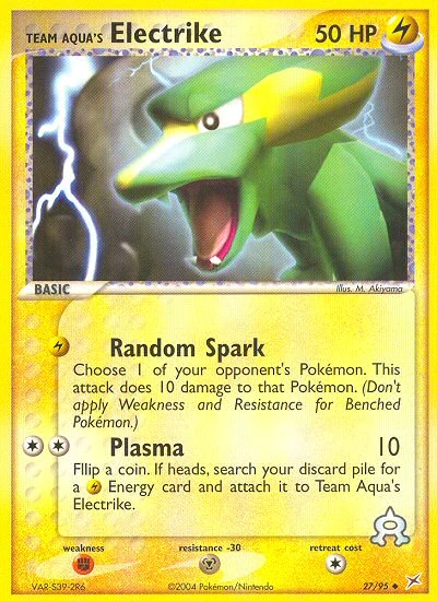 Team Aqua's Electrike 27/95, Team Magma vs Team Aqua Pokémon card