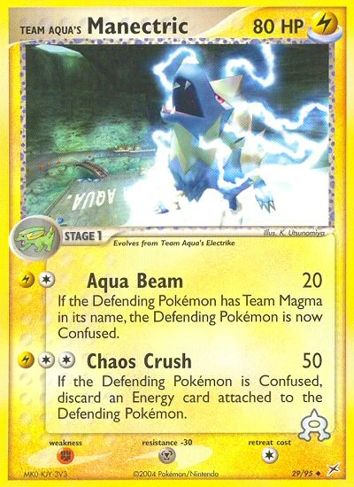 Team Aqua's Manectric 29/95, Team Magma vs Team Aqua Pokémon card