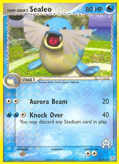 Team Aqua's Sealeo 31/95, Team Magma vs Team Aqua Pokémon card