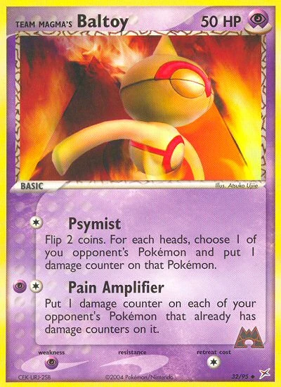 Team Magma's Baltoy 32/95, Team Magma vs Team Aqua Pokémon card