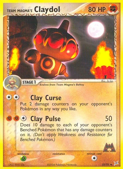 Team Magma's Claydol 33/95, Team Magma vs Team Aqua Pokémon card