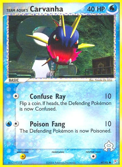 Team Aqua's Carvanha 47/95, Team Magma vs Team Aqua Pokémon card
