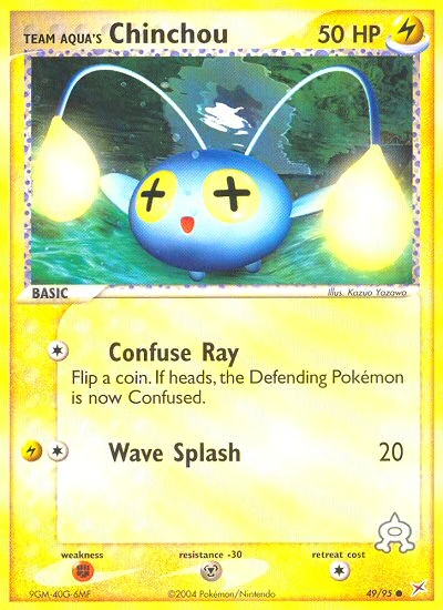 Team Aqua's Chinchou 49/95, Team Magma vs Team Aqua Pokémon card