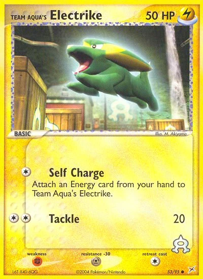 Team Aqua's Electrike 53/95, Team Magma vs Team Aqua Pokémon card