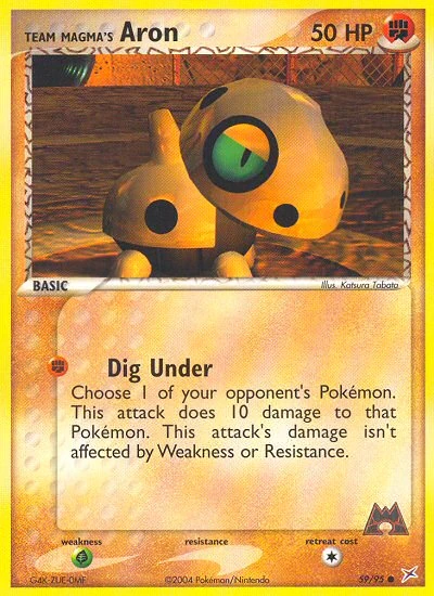 Team Magma's Aron 59/95, Team Magma vs Team Aqua Pokémon card
