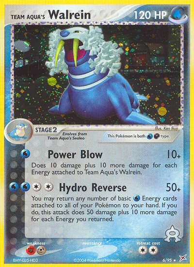 Team Aqua's Walrein 6/95, Team Magma vs Team Aqua Pokémon card