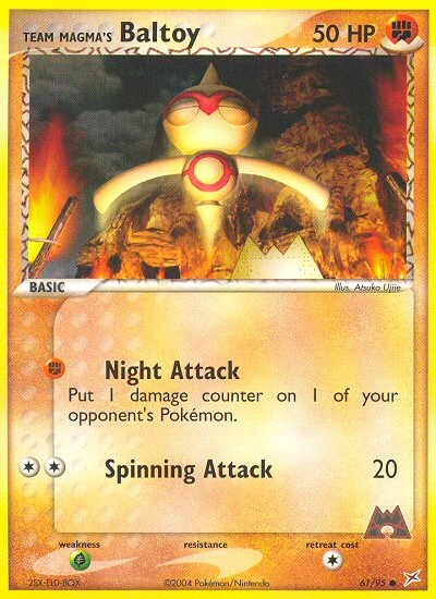Team Magma's Baltoy 61/95, Team Magma vs Team Aqua Pokémon card