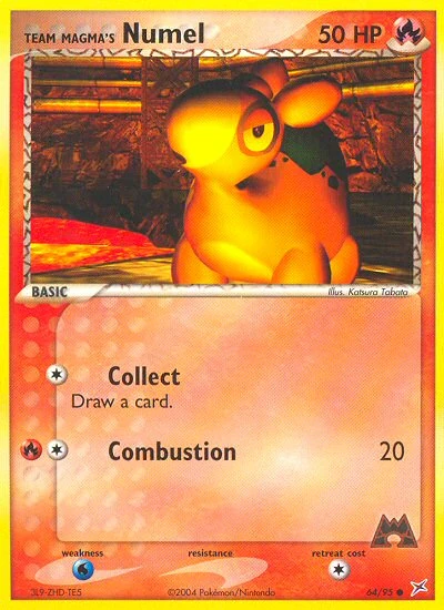 Team Magma's Numel 64/95, Team Magma vs Team Aqua Pokémon card