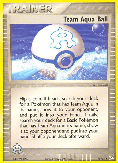 Team Aqua Ball 75/95, Team Magma vs Team Aqua Pokémon card
