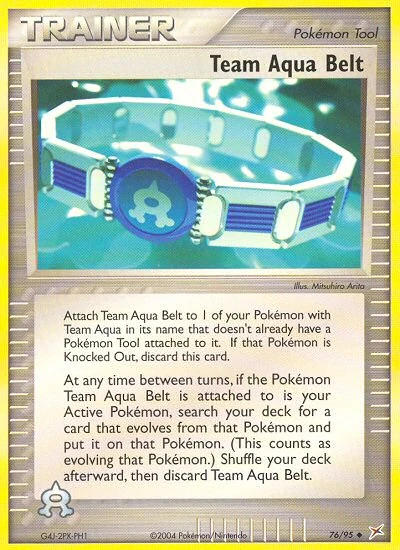 Team Aqua Belt 76/95, Team Magma vs Team Aqua Pokémon card