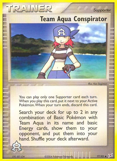 Team Aqua Conspirator 77/95, Team Magma vs Team Aqua Pokémon card