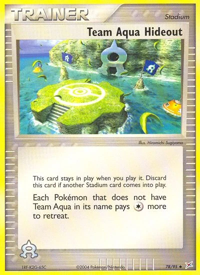 Team Aqua Hideout 78/95, Team Magma vs Team Aqua Pokémon card