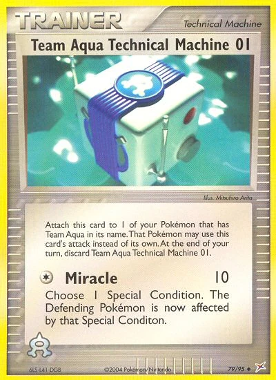 Team Aqua Technical Machine 01 79/95, Team Magma vs Team Aqua Pokémon card