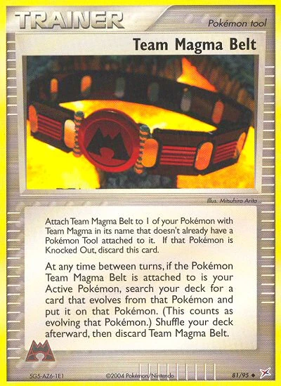 Team Magma Belt 81/95, Team Magma vs Team Aqua Pokémon card