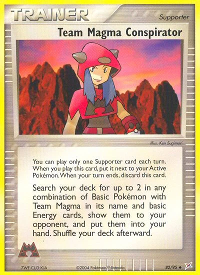 Team Magma Conspirator 82/95, Team Magma vs Team Aqua Pokémon card